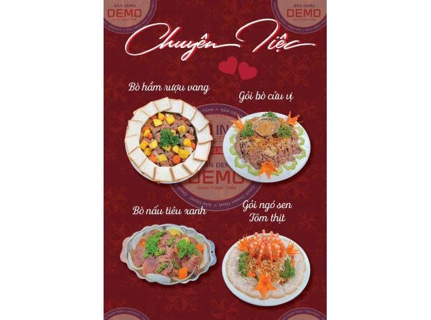 Bò Hầm Rượu Vang - Gỏi Bò Cửu Vị - Bò Nấu Tiêu Xanh - Gỏi Ngó Sen Tôm Thịt